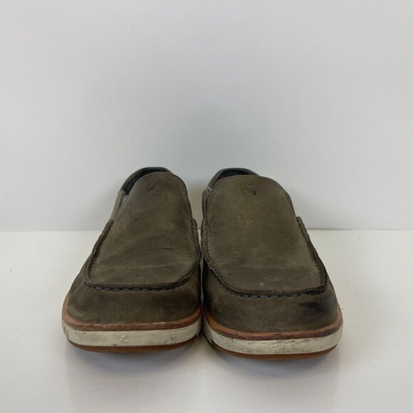 Olukai Kalia Slip On Loafer Shoes Leather Dark Wood Mens Size 10.5 main image 5